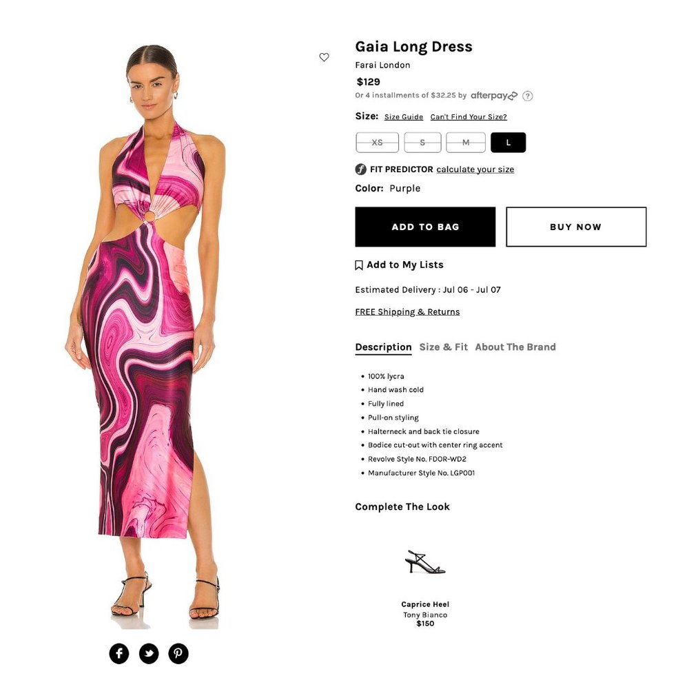 FARAI LONDON Sold Out Gaia Dress